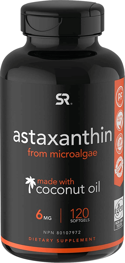 Astaxanthin (6Mg) with Organic Coconut | Non-Gmo, Soy & Gluten Free - 120 Mini Softgels (4 Month Supply)