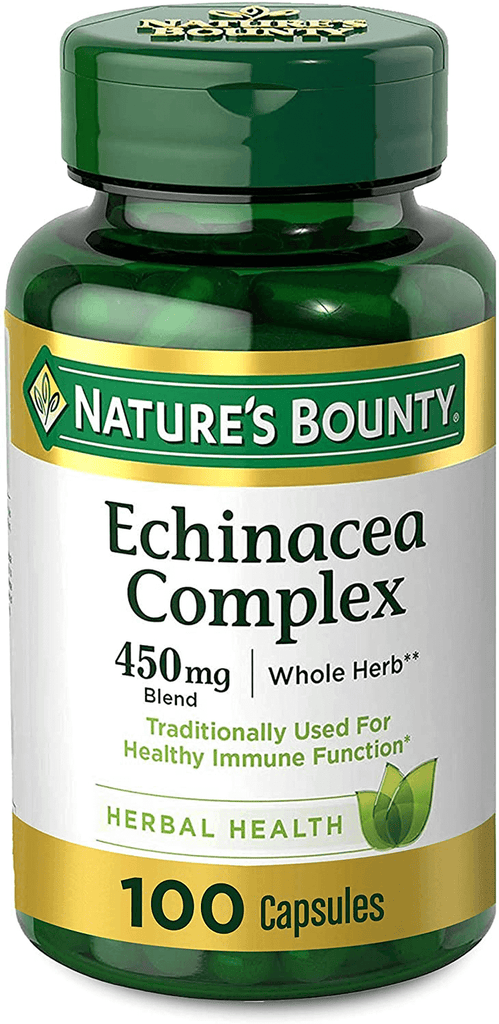 Echinacea Complex by Nature's Bounty, Herbal Supplement, Supports immune Health, 450 mg, 100 Capsules - Vitamenstore.com