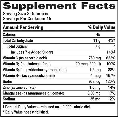 Emergen-C Immune+ Immune Gummies, Vitamin D plus 750 mg Vitamin C, Immune Support Dietary Supplement, Caffeine Free, Gluten Free, Raspberry Flavor - 45 Count | Free Shipping | Vitamenstore.com