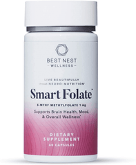 Smart Folate Capsules, 1000 Mcg L-Methylfolate (Folic Acid), Immune, Memory and Mood Support, 60 Capsules, Best Nest Wellness - vitamenstore.com