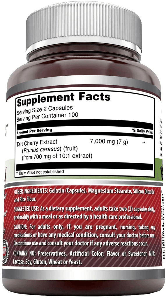 Amazing Formulas Tart Cherry Extract 7000 Mg per Serving 200 Capsules (Non GMO,Gluten Free) -Antioxidant Support-Promotes Joint Health & a Proper Uric Acid Level Balance - Vitamenstore.com - Vitamenstore.com
