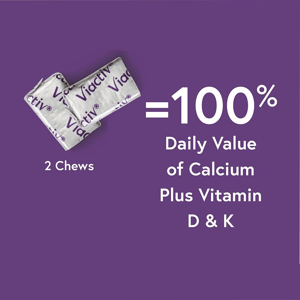 Viactiv Calcium +D Supplement Soft Chews, Caramel, 100-Count - Vitamenstore.com