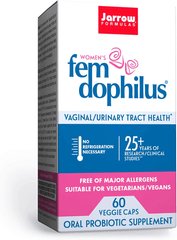 Jarrow Formulas Fem-Dophilus - 1 Billion Organisms per Serving - 30 Veggie Capsules - Women’S Probiotic - Urinary Tract Health - up to 30 Servings - vitamenstore.com