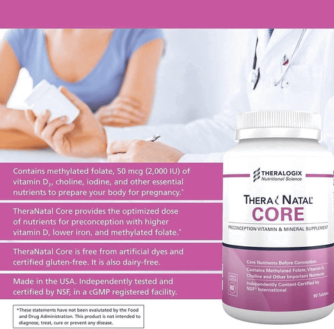 Theranatal Core Preconception Vitamin & Mineral Supplement (90 Day Supply) | Prenatal Vitamin & Fertility Supplement for Women | Free Shipping | Vitamenstore.com