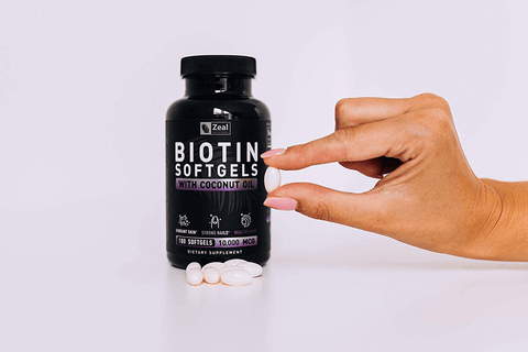 Biotin with Coconut Oil for Hair 10000mcg (180 Softgels) Biotin Supplement - Biotin Pills for Hair Skin and Nails Vitamins for Women Biotin Capsules for Men Hair Growth 6 mo Supply | Free Shipping | Vitamenstore.com