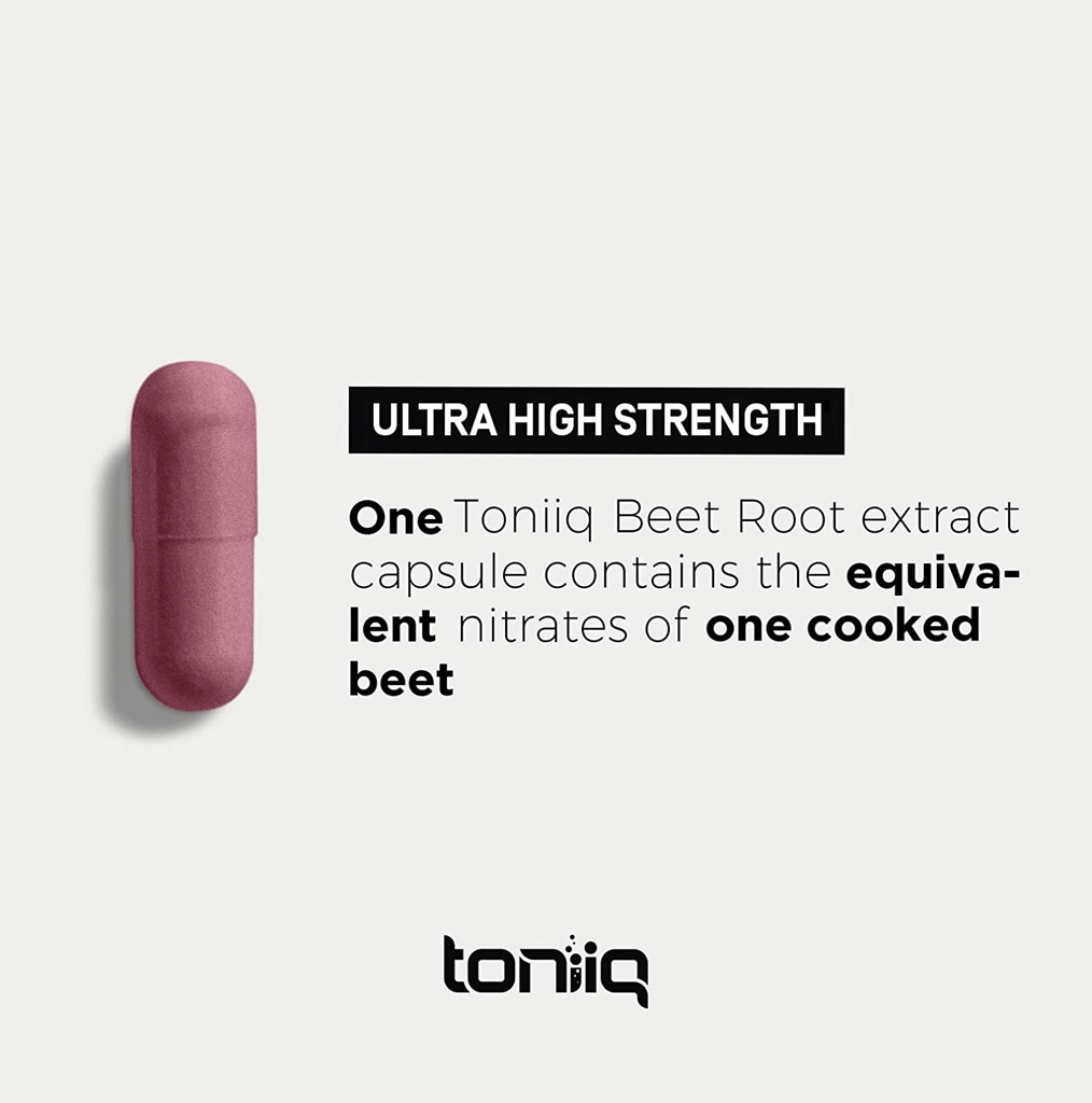 Ultra High Strength Beet Root Capsules - 4% Nitrates - 1400mg - Natural Nitric Oxide Booster - Highly Concentrated and Highly Bioavailable - 120 Caps - Vitamenstore.com