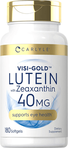 Lutein and Zeaxanthin 40 mg | 180 Softgels | Eye Health Vitamins | Non-GMO & Gluten Free Supplement | by Carlyle | Free Shipping | Vitamenstore.com