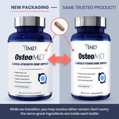 1MD OsteoMD for Comprehensive Bone Support | with Calcium Hydroxyapatite, Vitamin D3 & K2 | 90 Capsules - vitamenstore.com