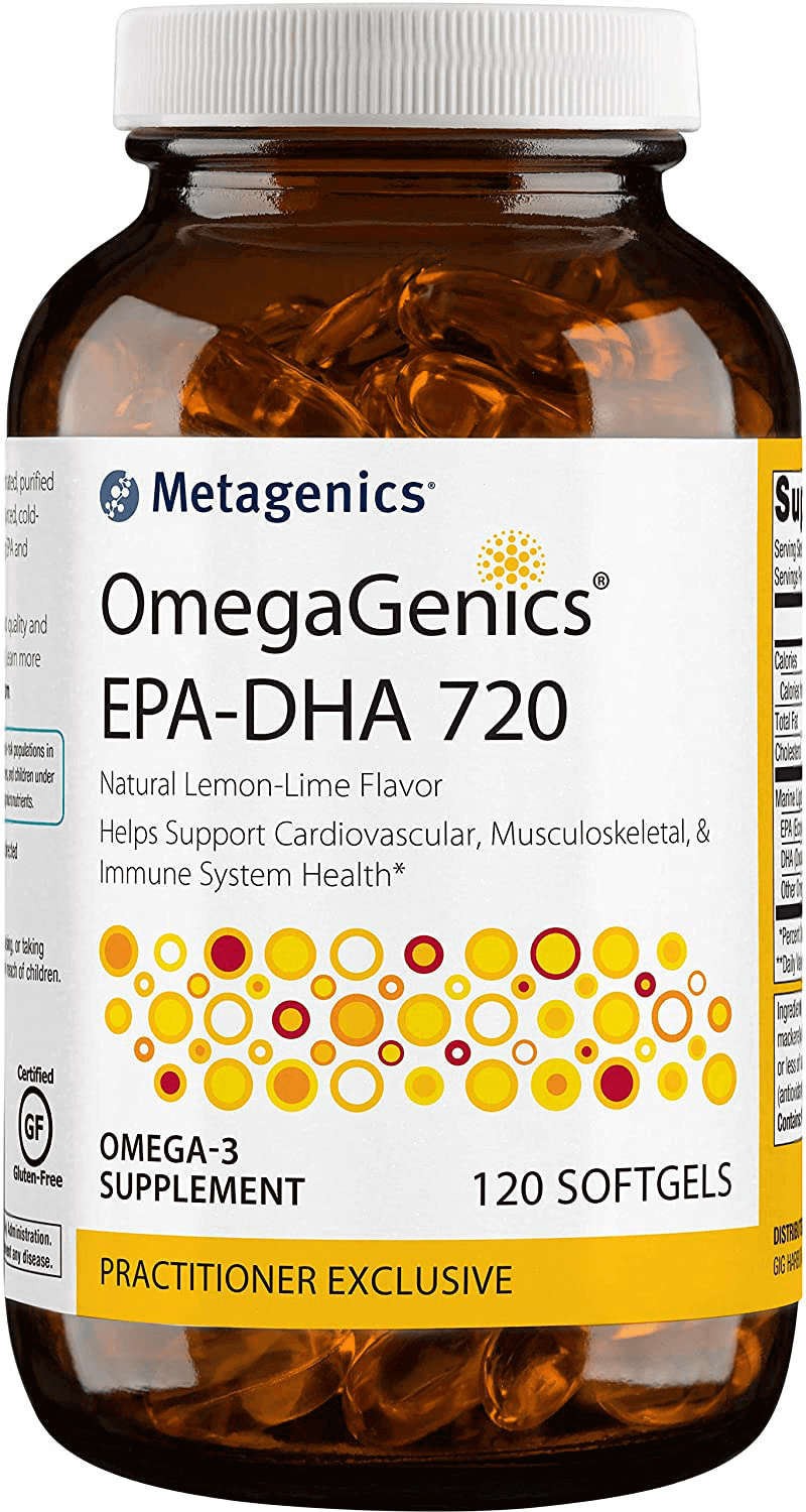 Metagenics - OmegaGenics® EPA-DHA 720 – Omega-3 Fish Oil – Daily Supplement (120 Softgels) - vitamenstore.com