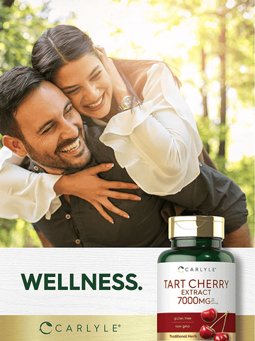 Tart Cherry Capsules | 7000 mg | 200 Pills | Max Potency | Non-GMO, Gluten Free | Tart Cherry Juice Extract | by Carlyle | Free Shipping | Vitamenstore.com