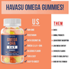 Havasu Nutrition Vegetarian Omega 3-6-9 Gummies + Dha | Supports Brain, Joint, Heart, Eye, and Immune System Function in Men & Women | No GMO, No Fish, No Krill, Gelatin-Free; 60 Plant Based Gummies