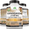 Organic Ashwagandha 2,100 mg - 100 Vegan Capsules Pure Organic Ashwagandha Powder and Root Extract - Natural Anxiety Relief, Mood Enhancer, Immune & Thyroid Support, Anti Anxiety - Vitamenstore.com