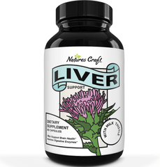 Liver Supplements with Milk Thistle - Artichoke - Dandelion Root Support Healthy Liver Function for Men and Women Natural Detox Cleanse Capsules Boost Immune System Relief - Natures Craft - vitamenstore.com