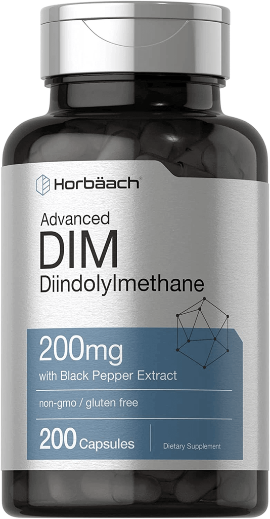 DIM Supplement 200Mg | Advanced Diindolylmethane | 200 Veggie Capsules | Vegetarian, Non-Gmo, Gluten Free | by Horbaach