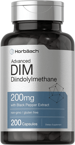 DIM Supplement 200Mg | Advanced Diindolylmethane | 200 Veggie Capsules | Vegetarian, Non-Gmo, Gluten Free | by Horbaach | Free Shipping | Vitamenstore.com