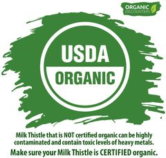 Organic Discounters USDA Organic Milk Thistle Extract Capsules, 280 Count, 7500 mg Strength, Potent 30:1 Extract, USDA Certified Organic, Rich in Silymarin Flavonoids, Vegan, Non-GMO and All-Natural - vitamenstore.com