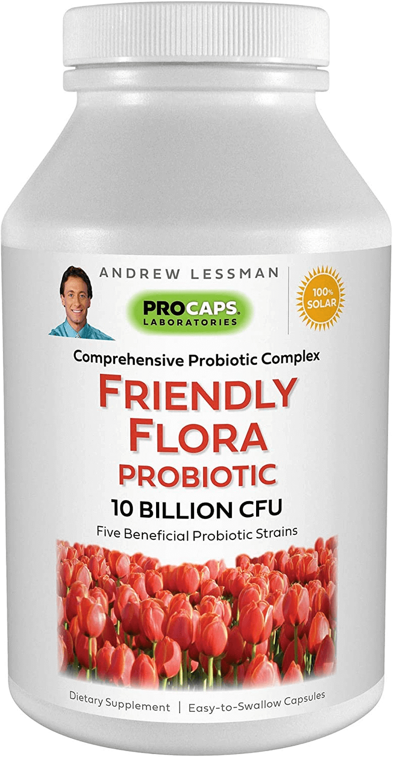 Andrew Lessman Friendly Flora Probiotic 180 Capsules – 10 Billion CFU, Comprehensive Blend of Five Probiotic Strains, Powerful Immune and Digestive Support. Probiotics for Women or Men - vitamenstore.com