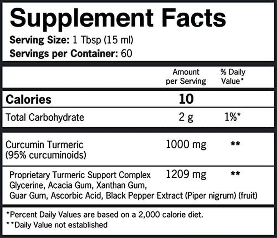 Liquid Turmeric Curcumin, Qunol with Bioperine 1000Mg, Joint Support, Dietary Supplement, Extra Strength, 40 Servings, Twin Pack - vitamenstore.com