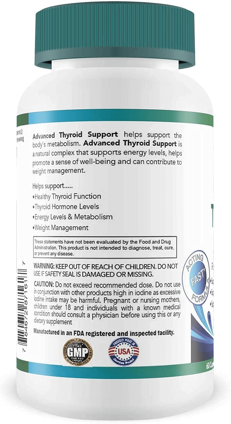 Ultalife Thyroid Support Complex with Iodine for Women & Men. Safe, Natural Supplements Increase Energy & Focus. Supplement Helps Mood, Joint Pain, Muscle Aches, Weight, Hormone + Immune Function - vitamenstore.com