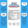 Bone Strength Supplement with Calcium + D3, K2 & Magnesium - Highly Absorbable Vitamin Blend for Bone & Muscle Support - Non-Constipating Formula - 8 Bone Building Nutrients - 120 Count