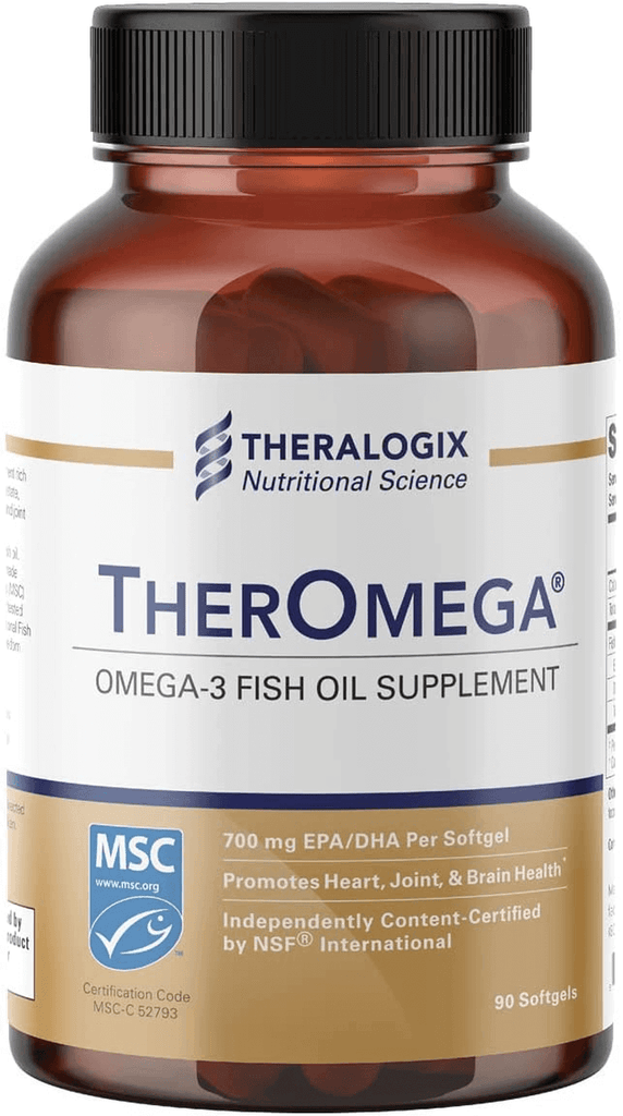 Theromega Omega-3 Wild Alaskan Fish Oil | 90 Softgels | MSC, IFOS, & NSF Certified | 1,000Mg Softgels (700Mg of EPA & DHA) | Heart, Brain & Joint Support