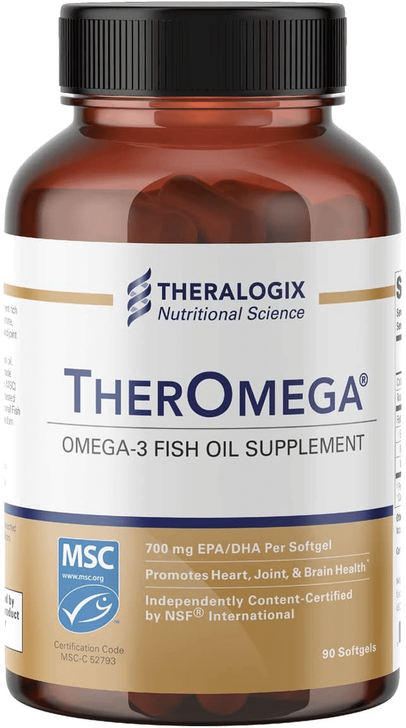 Theromega Omega-3 Wild Alaskan Fish Oil | 90 Softgels | MSC, IFOS, & NSF Certified | 1,000Mg Softgels (700Mg of EPA & DHA) | Heart, Brain & Joint Support - vitamenstore.com
