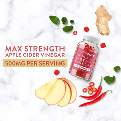(2-Pack) Nutracure Apple Cider Vinegar Gummies for Weight Loss, Detox, & Cleanse - Non-GMO ACV Gummies with The Mother - vitamenstore.com