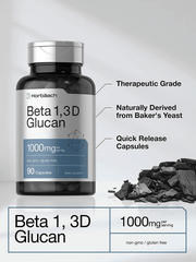 Beta Glucan 1 3D 1000 Mg | 90 Capsules | Beta 1,3, 1,6 D Glucan | Non-Gmo, Gluten Free Supplement | by Horbaach - vitamenstore.com