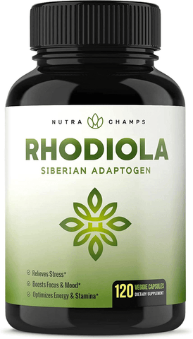 Rhodiola Rosea Supplement 600mg - 120 Capsules Siberian Root Extract 3% Rosavins & 1% Salidroside - Pure Maximum Strength Powder - 300mg Vegan Pills for Stress Relief, Mood, Focus & Energy | Free Shipping | Vitamenstore.com