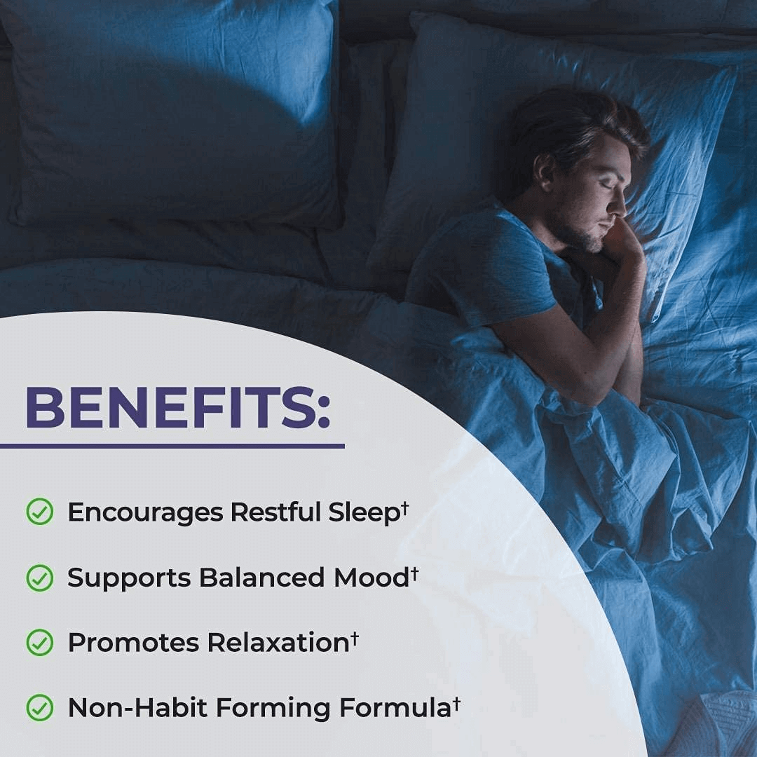 Bioschwartz Nighttime Rest Relief Supplement - Natural Nighttime Supplement with Melatonin 5-HTP Magnesium Valerian Root & Lemon Balm to Soothe & Calm - Wake Refreshed & Alert - 60 Capsules - vitamenstore.com