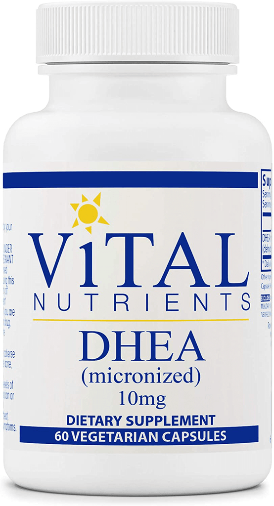 Vital Nutrients - DHEA (Micronized) - Supports Metabolism, Hormone Levels and Energy Levels - 60 Vegetarian Capsules per Bottle - 10 Mg