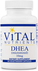 Vital Nutrients - DHEA (Micronized) - Supports Metabolism, Hormone Levels and Energy Levels - 60 Vegetarian Capsules per Bottle - 10 Mg - vitamenstore.com