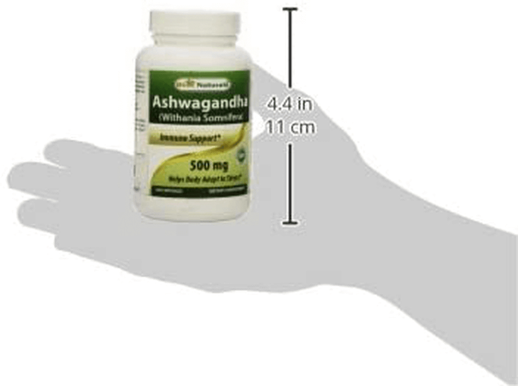 Best Naturals Ashwagandha Capsules for Relaxing Stress and Mood, 500 mg, 120 Count - Vitamenstore.com - Vitamenstore.com