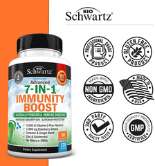 Immune Support Supplement with Zinc Vitamin C Vitamin D 5000 IU Elderberry Ginger D3 Goldenseal - Dr Approved Immunity Vitamins for Adults Women and Men - Natural Immune System Booster Defense -120Ct - vitamenstore.com