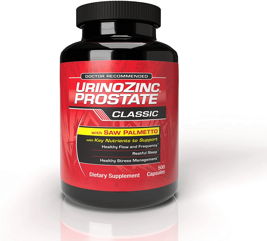 Urinozinc Classic Prostate Supplement, Doctor Recommended with Saw Palmetto, 60 Capsules