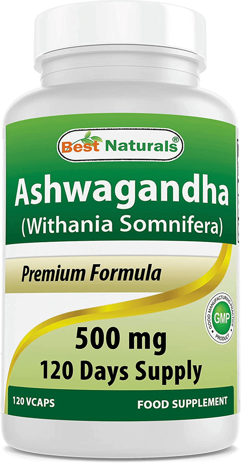 Best Naturals Ashwagandha Capsules for Relaxing Stress and Mood, 500 mg, 120 Count - vitamenstore.com