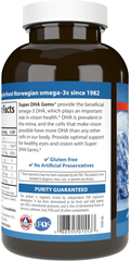 Carlson Super DHA Gems - 500 Mg DHA Supplements, 640 Mg Fatty Acids, Norwegian Fish Oil Concentrate, Wild-Caught, Sustainably Sourced Fish Oil Capsules, 240 Softgels - vitamenstore.com