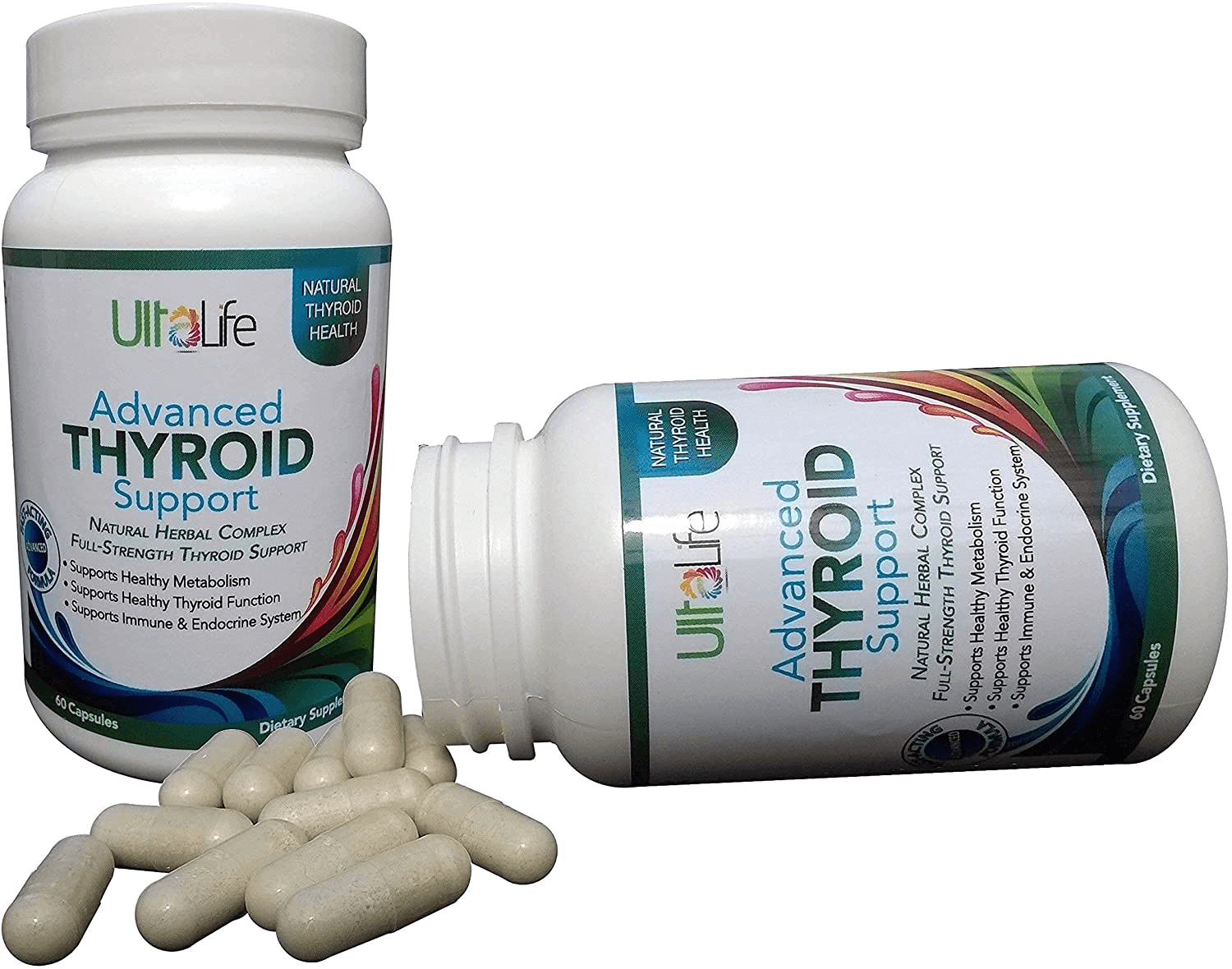 Ultalife Thyroid Support Complex with Iodine for Women & Men. Safe, Natural Supplements Increase Energy & Focus. Supplement Helps Mood, Joint Pain, Muscle Aches, Weight, Hormone + Immune Function - vitamenstore.com