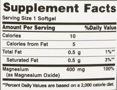 Nature's Bounty Magnesium 400 mg, 75 Softgels - vitamenstore.com