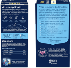 Mommy's Bliss Kids Sleep Liquid with Melatonin and Calming Herbs, Age 3 Years to Adults, Natural Grape Flavor, Sugar Free, 4 Fl Oz (60 Servings) - vitamenstore.com