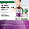 Organic Trans-Resveratrol 1,500MG Enhanced with Quercetin - Highest Quality and Potency Available - Powerful Antioxidant for Heart, Anti-Aging, and Radiant Looking Hair, Skin and Nails 90 Vegan pills - Vitamenstore.com