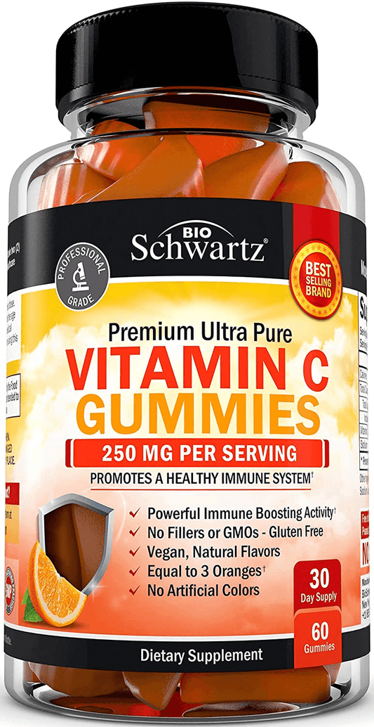 Vitamin C Gummies for Adults Women Men - Immune Support Defense Supplement - Immunity Gummies Vitamins Natural Vegan - Powerful Antioxidant Activity Immune Booster - Gluten Free Non-Gmo - 60Ct - vitamenstore.com