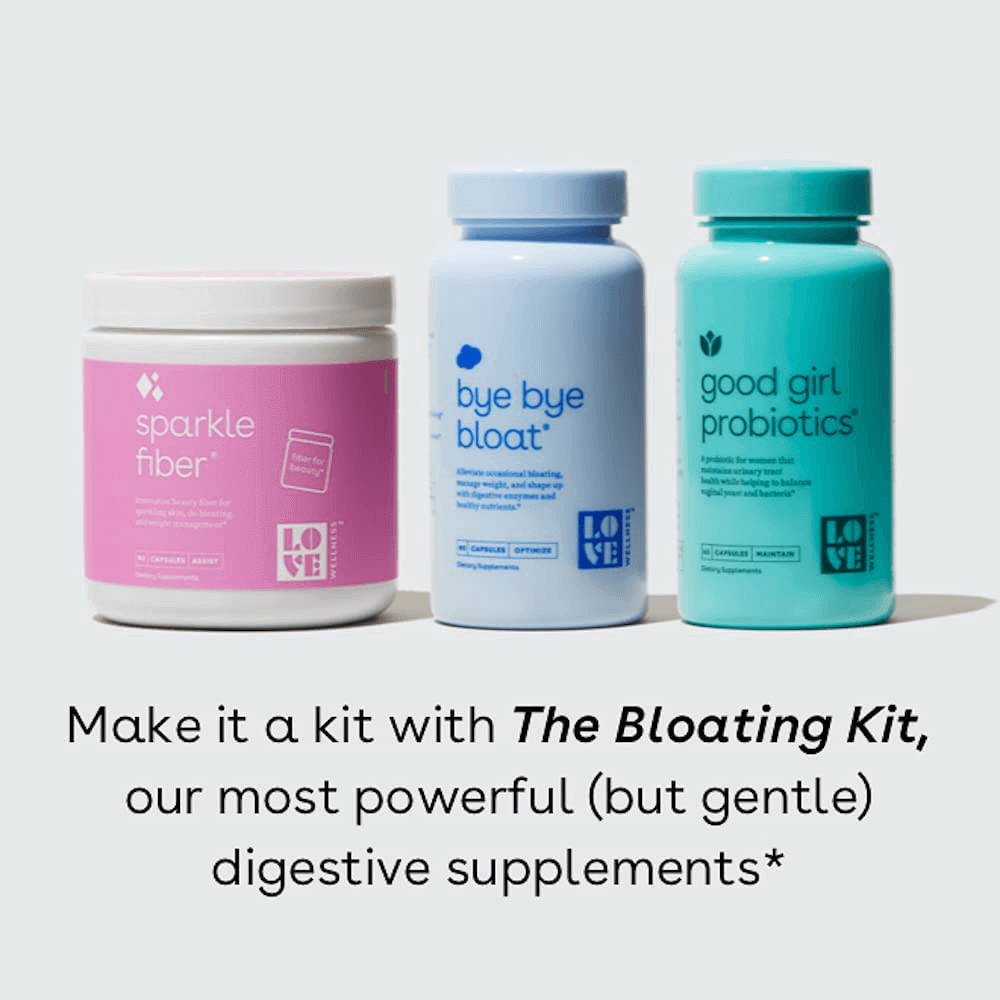 Love Wellness Bye, Bye, Bloat - Digestive Enzymes Supplement - 30 Day Supply - Bloating Relief - Gas Relief - Helps Reduce Water Retention - Helps Your Overall Digestive Health - Safe & Effective - vitamenstore.com