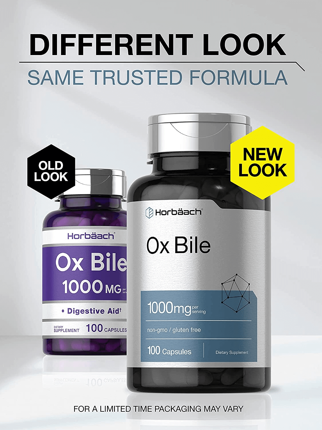 Ox Bile 1000 Mg 100 Capsules | Digestive Enzymes Supplement | Non-Gmo & Gluten Free | by Horbaach - vitamenstore.com