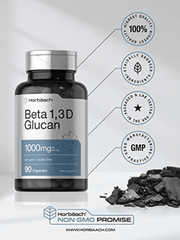 Beta Glucan 1 3D 1000 Mg | 90 Capsules | Beta 1,3, 1,6 D Glucan | Non-Gmo, Gluten Free Supplement | by Horbaach - vitamenstore.com