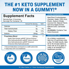 Herbtonics ACV Keto Gummies with the Mother & Keto BHB | Apple Cider Vinegar Keto Gummies | Sugar Free, Keto ACV Gummies for Energy & Immunity - vitamenstore.com