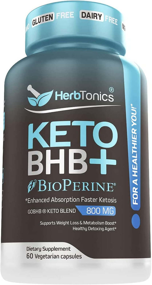 High Strength Keto Bhb Diet Pills with Bioperine for Enhanced Absorption Vegan Capsules Keto Bhb Salts Supplement for Women and Men… - vitamenstore.com