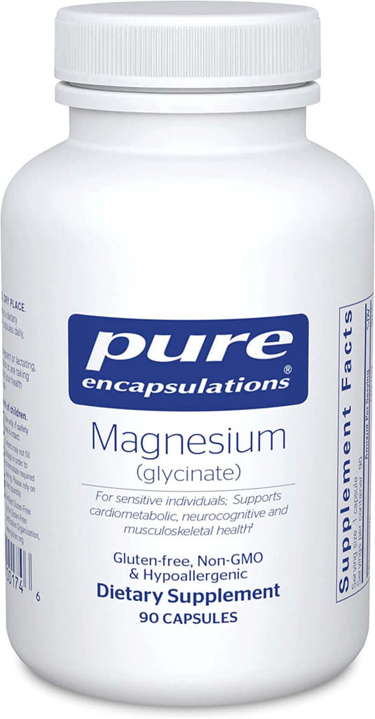 Pure Encapsulations Magnesium (Glycinate) | Supplement to Support Stress Relief, Sleep, Heart Health, Nerves, Muscles, and Metabolism* | 90 Capsules
