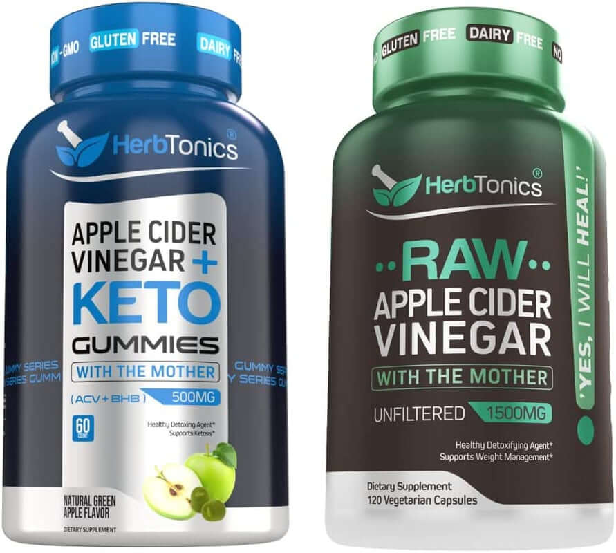 Apple Cider Vinegar Gummies & Capsules Bundle | Raw ACV for Energy and Immunity - vitamenstore.com