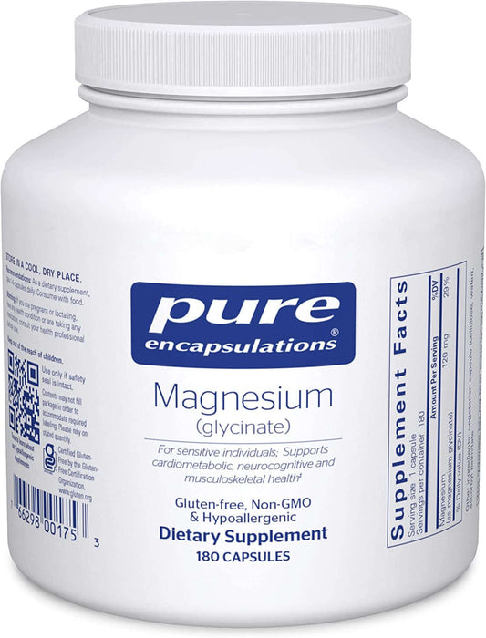 Pure Encapsulations Magnesium (Glycinate) | Supplement to Support Stress Relief, Sleep, Heart Health, Nerves, Muscles, and Metabolism* | 180 Capsules - vitamenstore.com